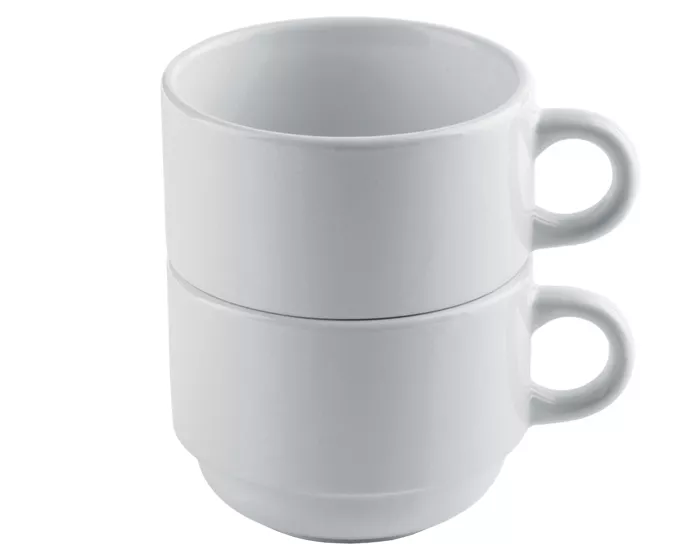 A2284.01 SET DE 2 TAZAS DE SULIMACIÓN 6 OZ AMART A2284 BLANCO BLANCO