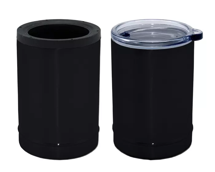 A2429.02 VASO TÉRMICO DOBLE PARED Y PORTA LATA CROP A2429 NEGRO NEGRO