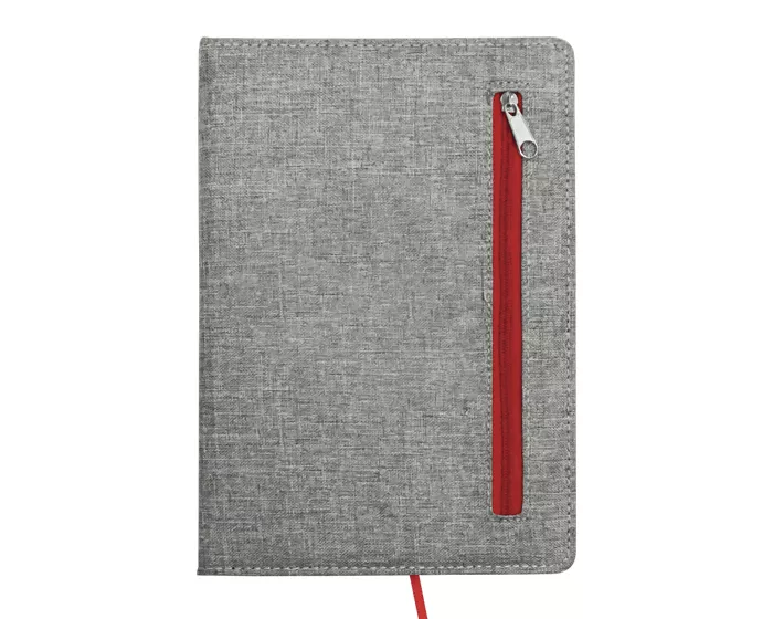 A2922.04 LIBRETA CON CIERRE ZIPPER A2922 ROJO ROJO