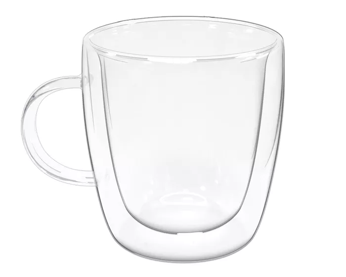 A2924.19 TAZA DE VIDRIO DE DOBLE PARED 8.5 OZ ZAZIL A2924 TRANSPARENTE TRANSPARENTE