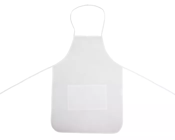 A2979.01 MANDIL DE NON WOVEN CON BOLSA FRONTAL OROPEZA A2979 BLANCO BLANCO