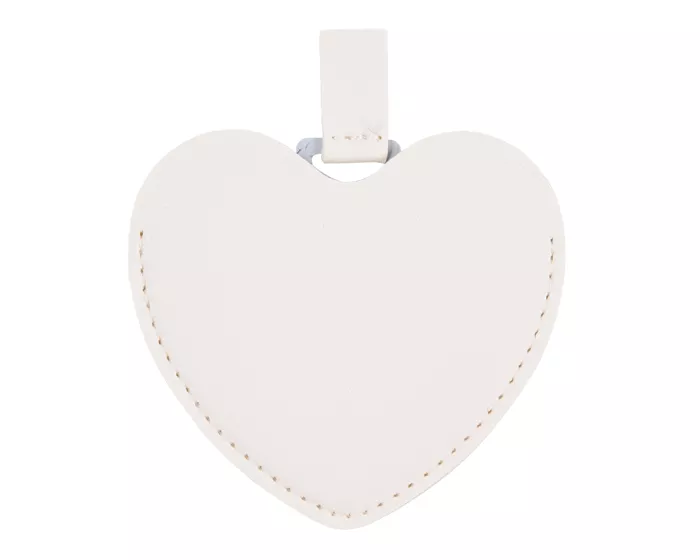 A3085.01 ESPEJO DE ACERO INOXIDABLE CON ESTUCHE EN FORMA DE CORAZÓN MINNIE A3085 BLANCO BLANCO