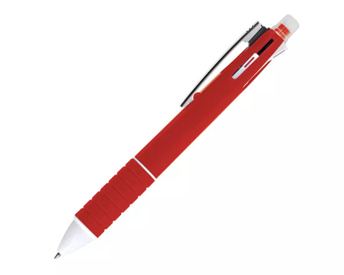 A090614 BOLÍGRAFO DE PLÁSTICO MULTI TINTAS  BAKÚ BLP4189 ROJO ROJO