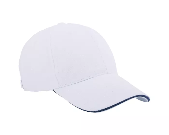 A020066 GORRA LISA SANDWICH GL6101 BLANCO BLANCO