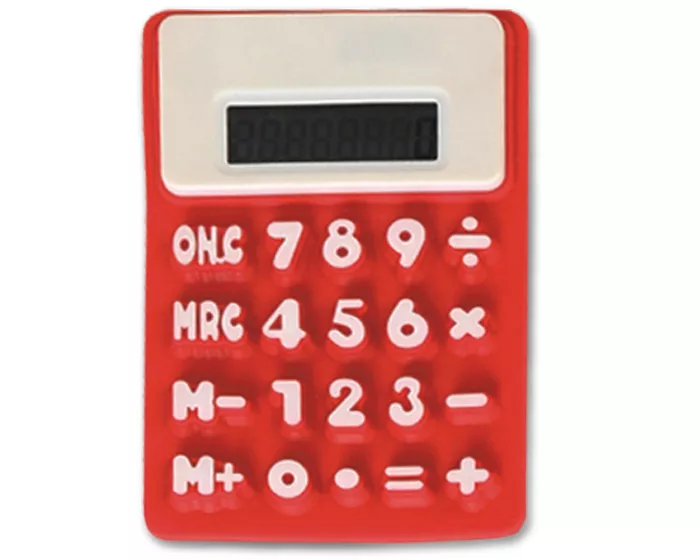 A130021 CALCULADORA SILICON RC04 ROJO ROJO