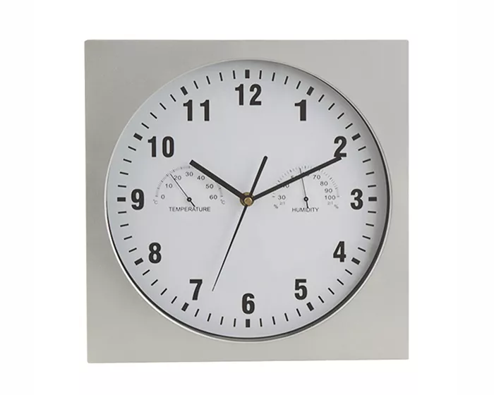 A030010 RELOJ D/PARED PLATEA RJP009-1 PLATEADO PLATA