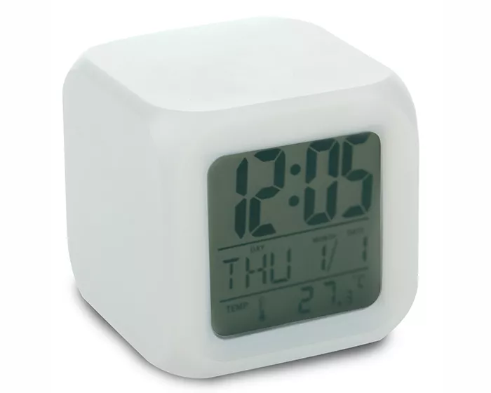 A030014 RELOJ DE MESA MULTIFUNCIONAL CUBO RMF330 BLANCO BLANCO