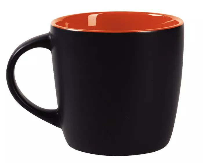 A160101 TAZA BICOLOR MATE 11 OZ LUCIANA TL099 NARANJA NARANJA