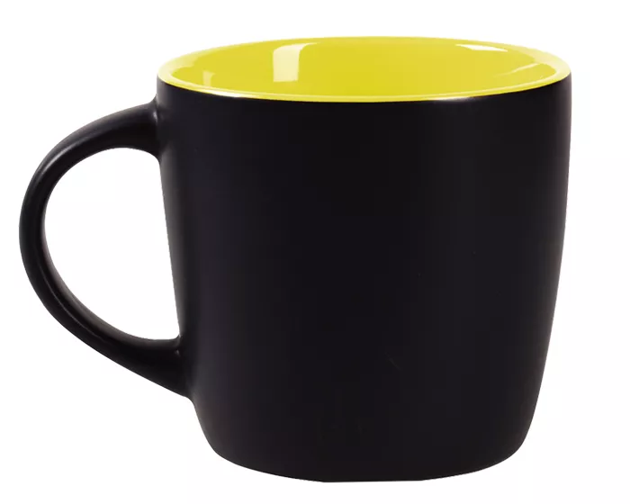 ATL099.07 TAZA BICOLOR MATE 11 OZ LUCIANA TL099 AMARILLO AMARILLO