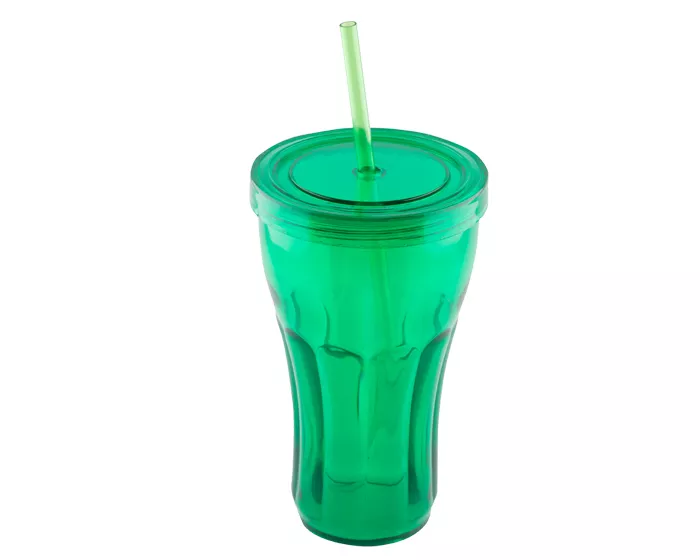 A040268 VASO DOBLE PARED CON POPOTE DE 500 ML ZODA VAP3558 VERDE VERDE