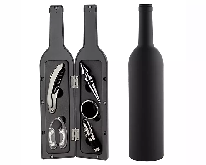 A040225 ACCESORIO P/VINO 5 PIEZAS SANTA RITA VIN4086 NEGRO