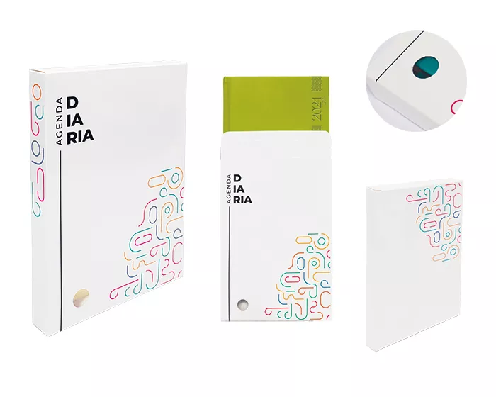 A2956.01 CAJA PARA AGENDA DIARIA NOVACAJA D A2956 BLANCO BLANCO