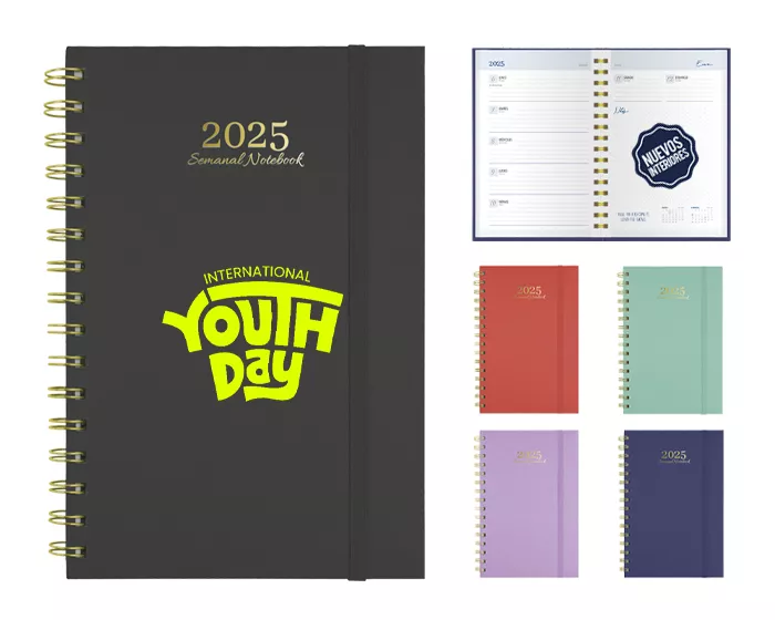 ANB2025.41 AGENDA SEMANAL NOTEBOOK ANB2025 TURQUESA TURQUESA