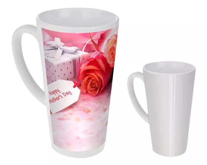 A160013 TAZA CONICA DE SUBLIMACIÓN 15 OZ LILLY SUB102 BLANCO BLANCO