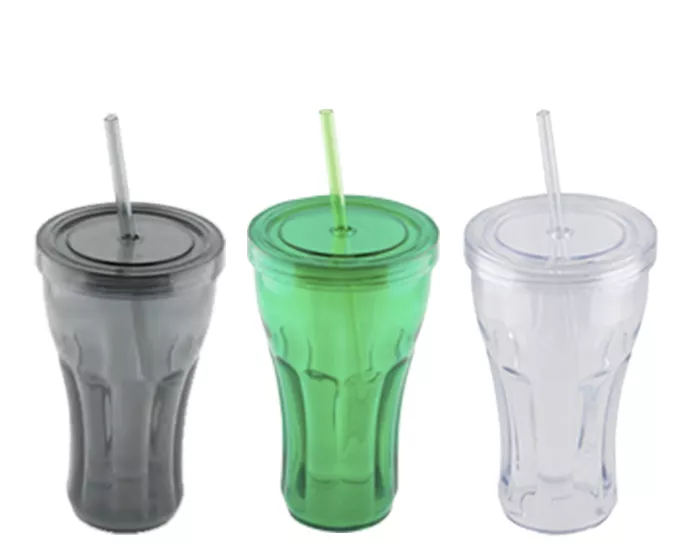 A040268 VASO DOBLE PARED CON POPOTE DE 500 ML ZODA VAP3558 VERDE VERDE