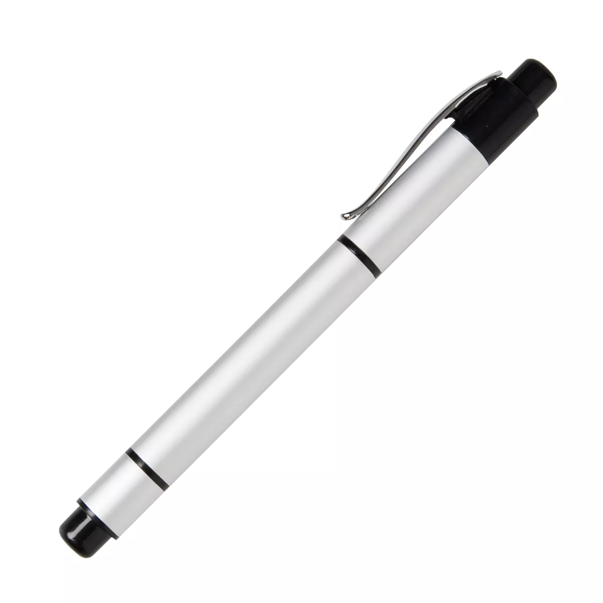 BL-040G Bolígrafo de plástico Duo. PLATA