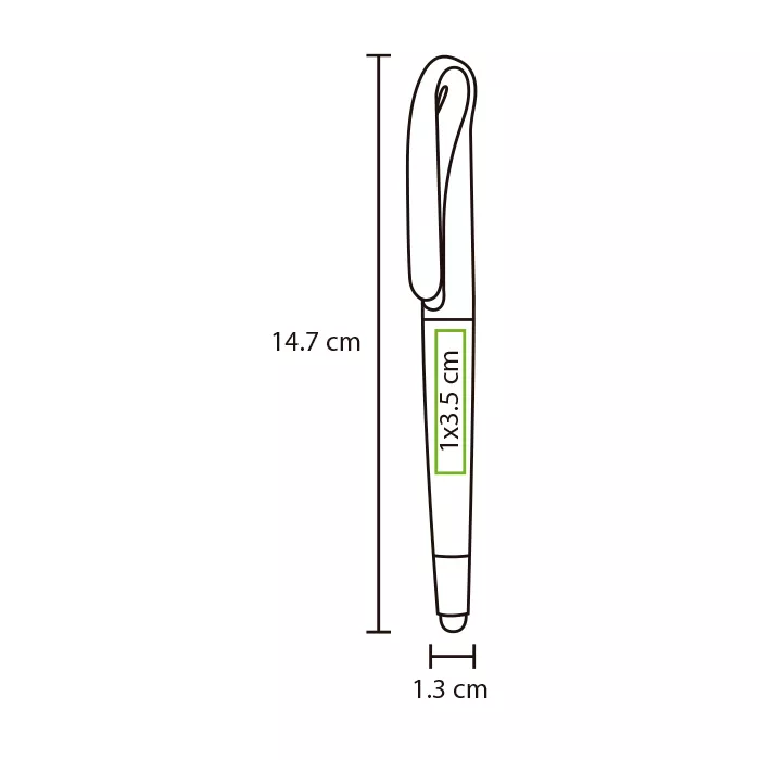 BL-127G Bolígrafo de plástico Lecco. GRIS