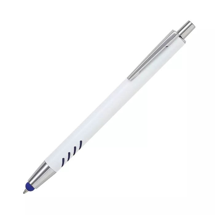 BL-129A Bolígrafo de aluminio blanco Forli. AZUL