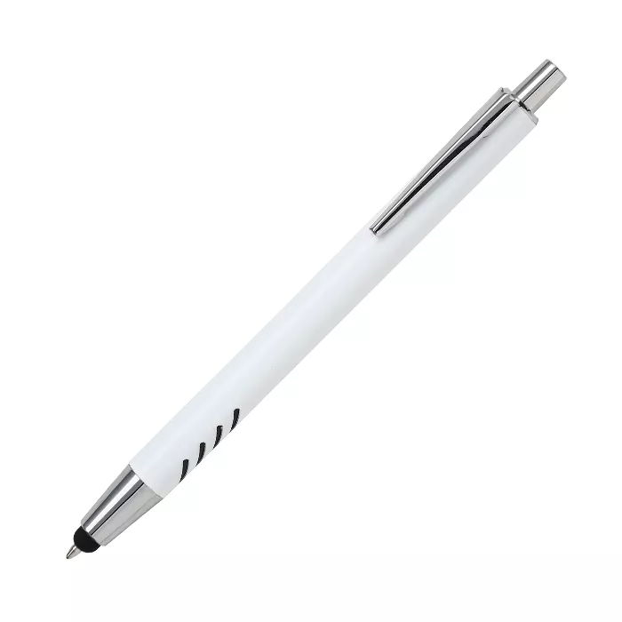 BL-129N Bolígrafo de aluminio blanco Forli. NEGRO