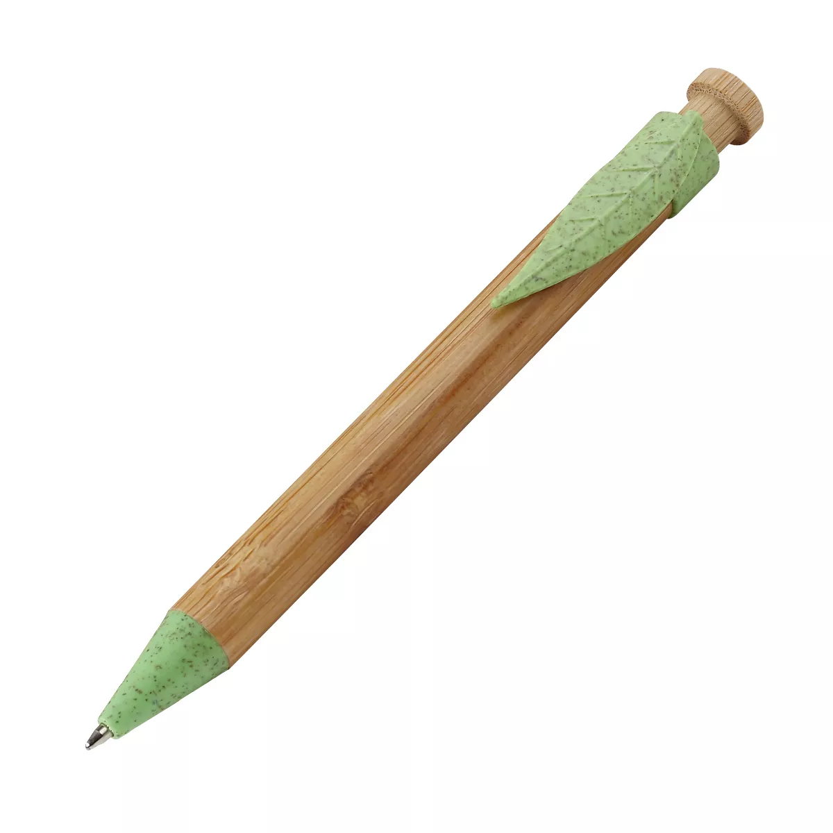 BL-139V Bolígrafo de bambú Tudela. VERDE