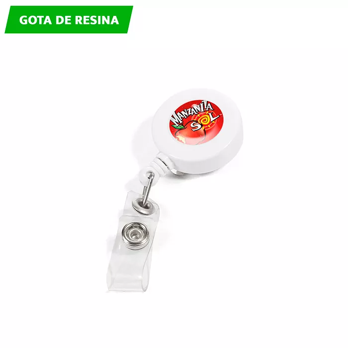 DK-053G Porta gafete sólido. PLATA