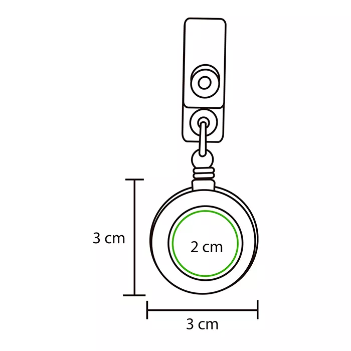 DK-053G Porta gafete sólido. PLATA