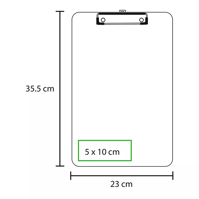 DK-074B Tabla de plástico para documentos. BLANCO