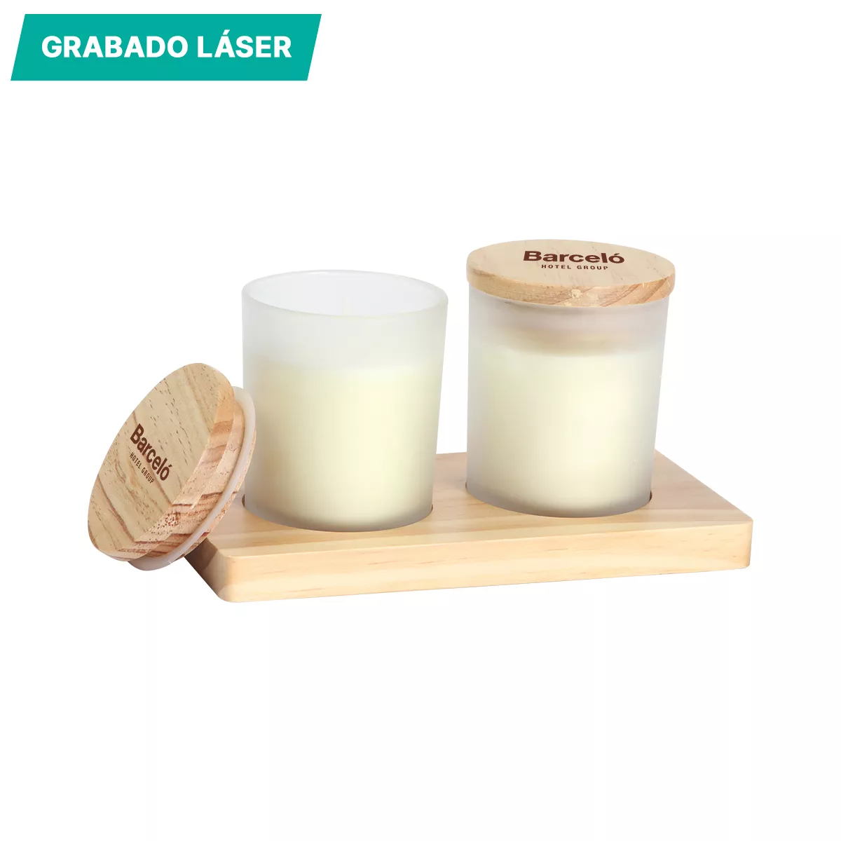 HM-098C Set de velas Baschi. CAFE CLARO