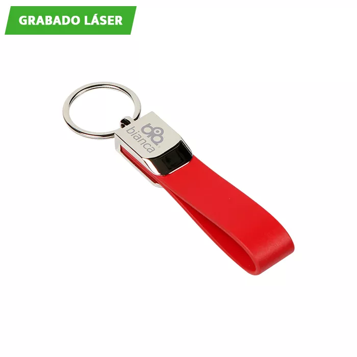 LL-032R Llavero en curpiel Blarney. ROJO