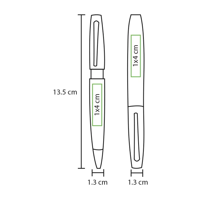 ST-018B Set de bolígrafos Kayseri. BLANCO