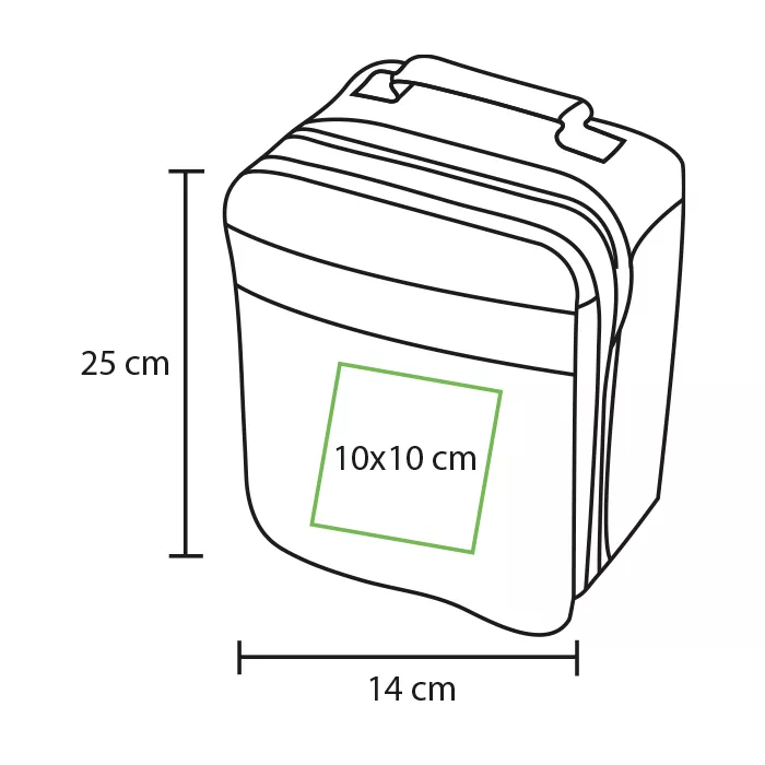 TX-097V Lonchera doble. VERDE