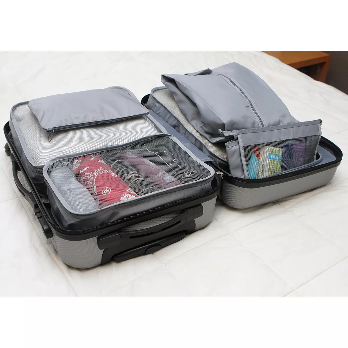 TX-122G Set de bolsos organizadores. GRIS