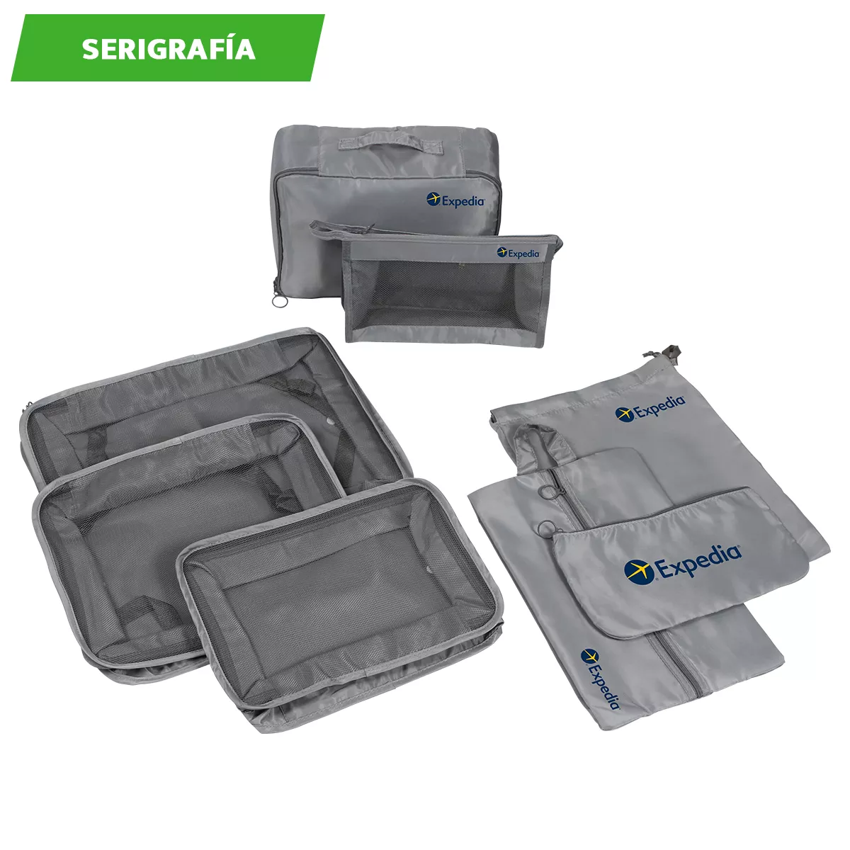 TX-122G Set de bolsos organizadores. GRIS