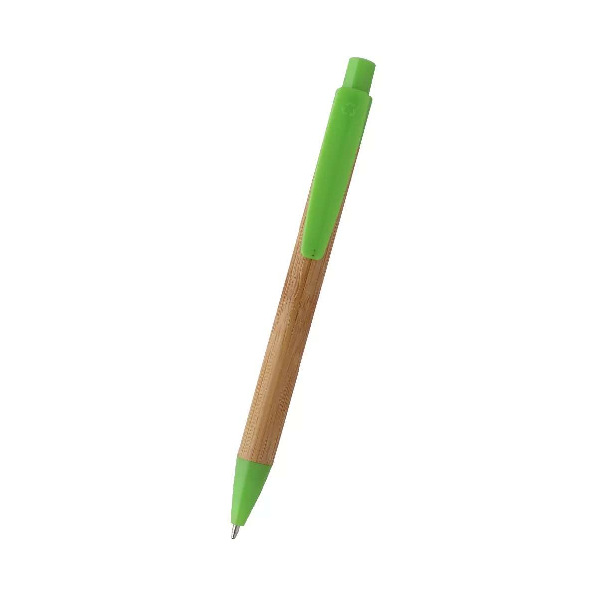 BL-126V Bolígrafo de bambú Malaga. VERDE