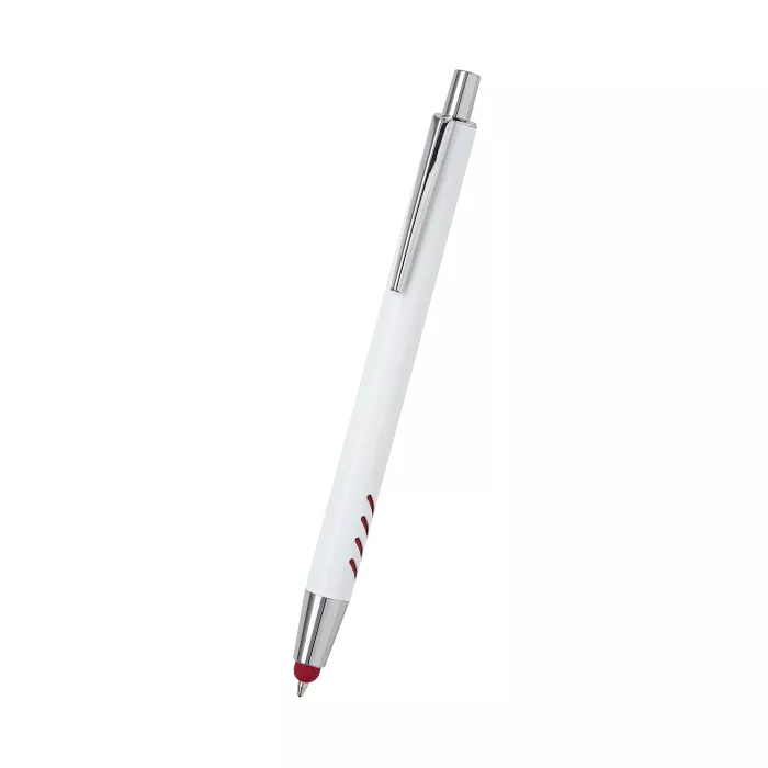 BL-129O Bolígrafo de aluminio blanco Forli. NARANJA