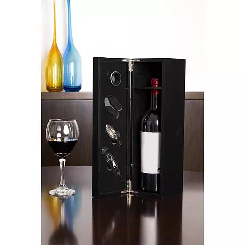 851070 SET PARA VINOS JUBA negro