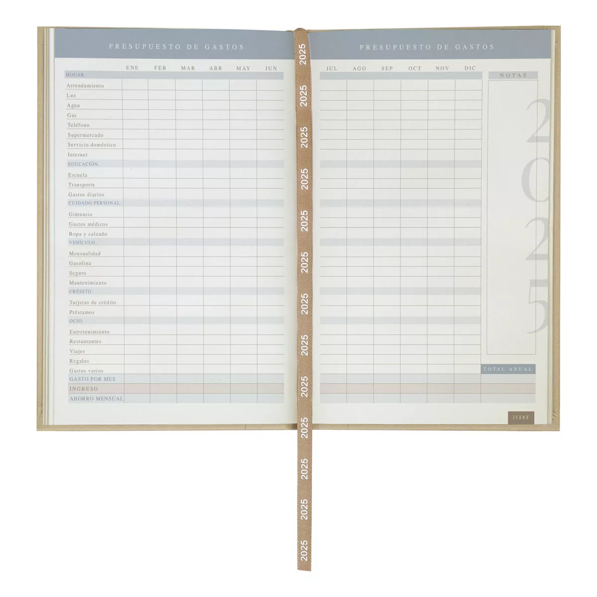 AGD 025 BE AGENDA DIARIA CLASICA 2025 beige