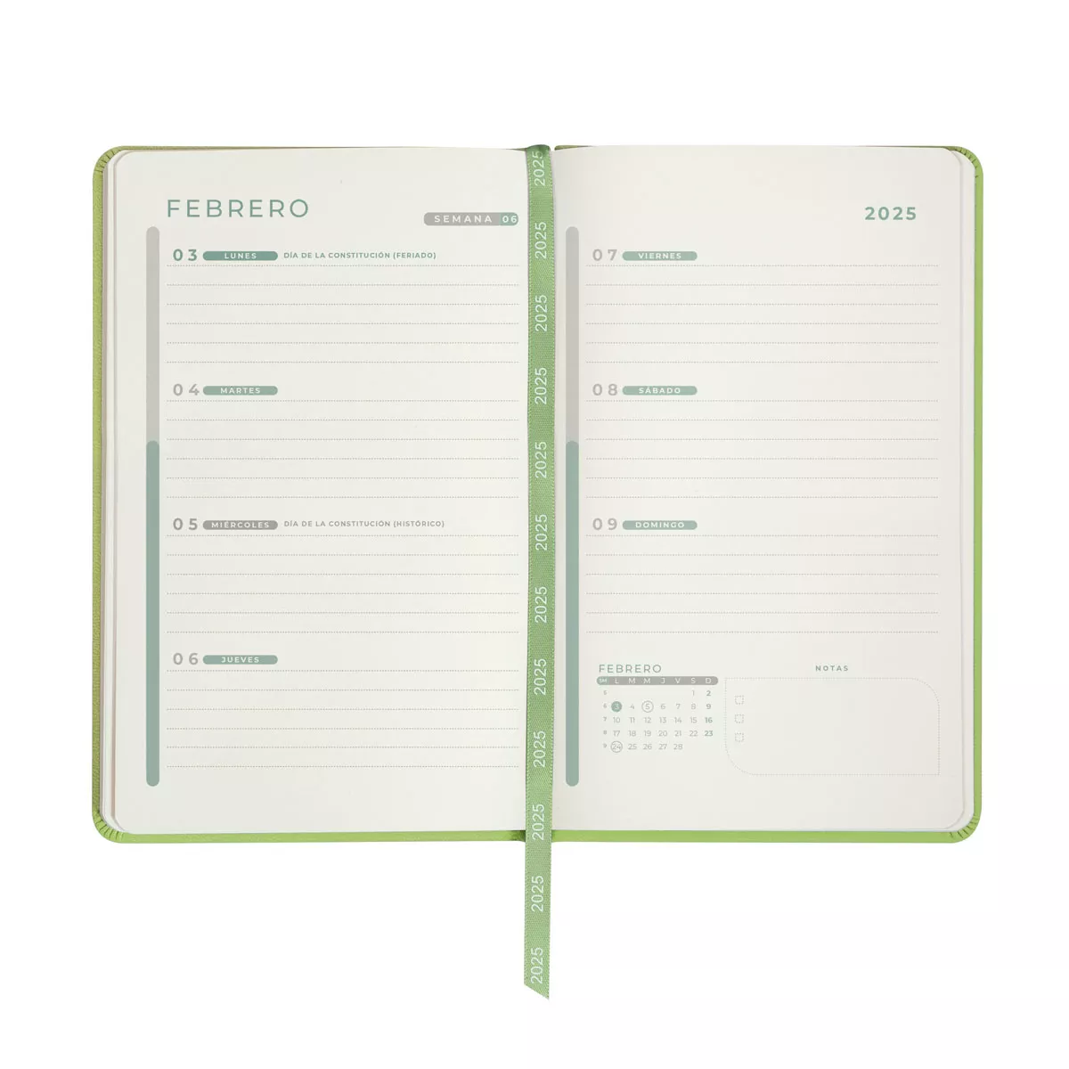 AGMT 025 V AGENDA MINI TERRA 2025 verde