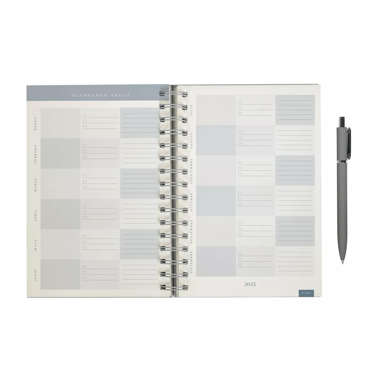 AGSP 025 G AGENDA DIARIA LETTE 2025 gris