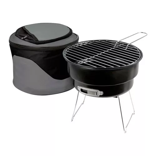 BBQ 002 ASADOR CON HIELERA CAMPING negro