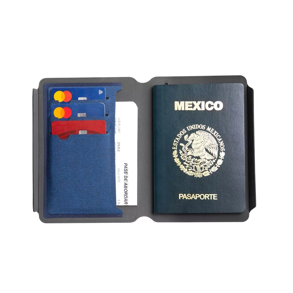 M 80123 A PORTA PASAPORTE GIRIS azul