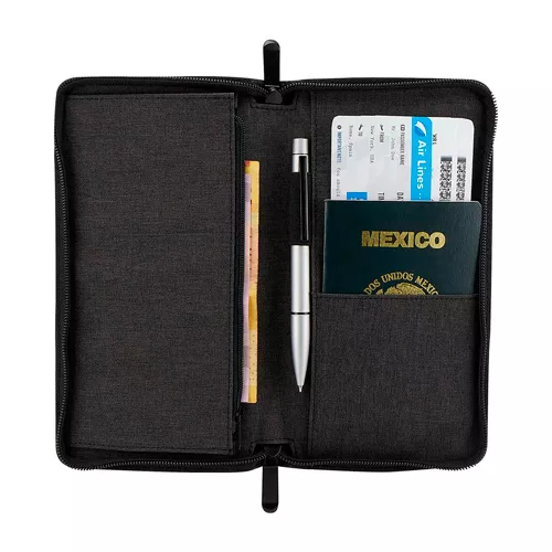 M 80620 N PORTA PASAPORTE WALLY negro