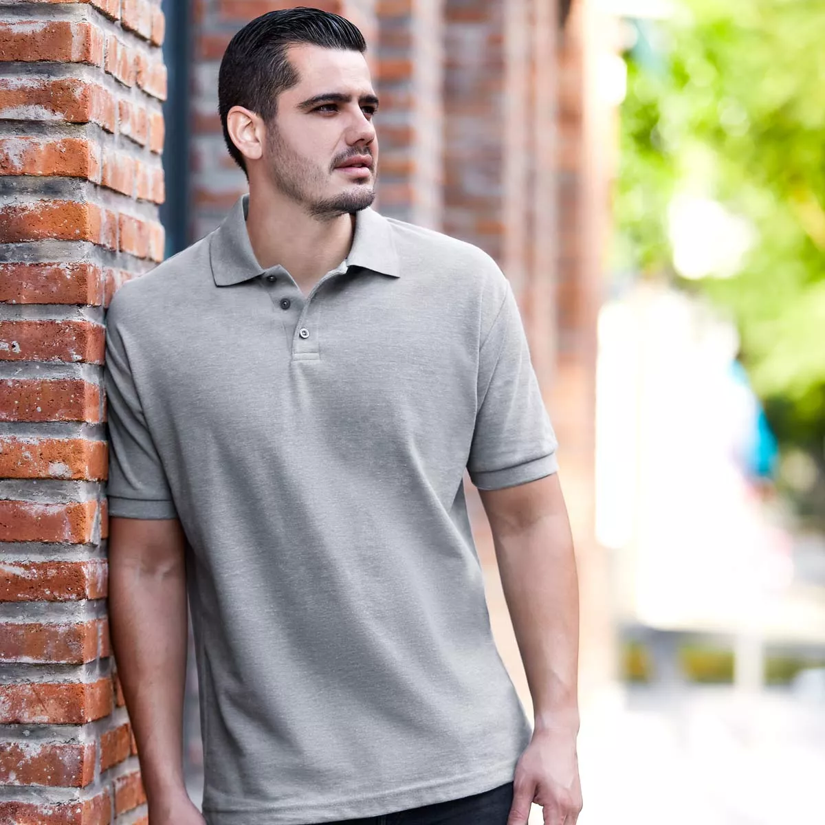 PLY 009 G-G PLAYERA POLO LUTRY gris