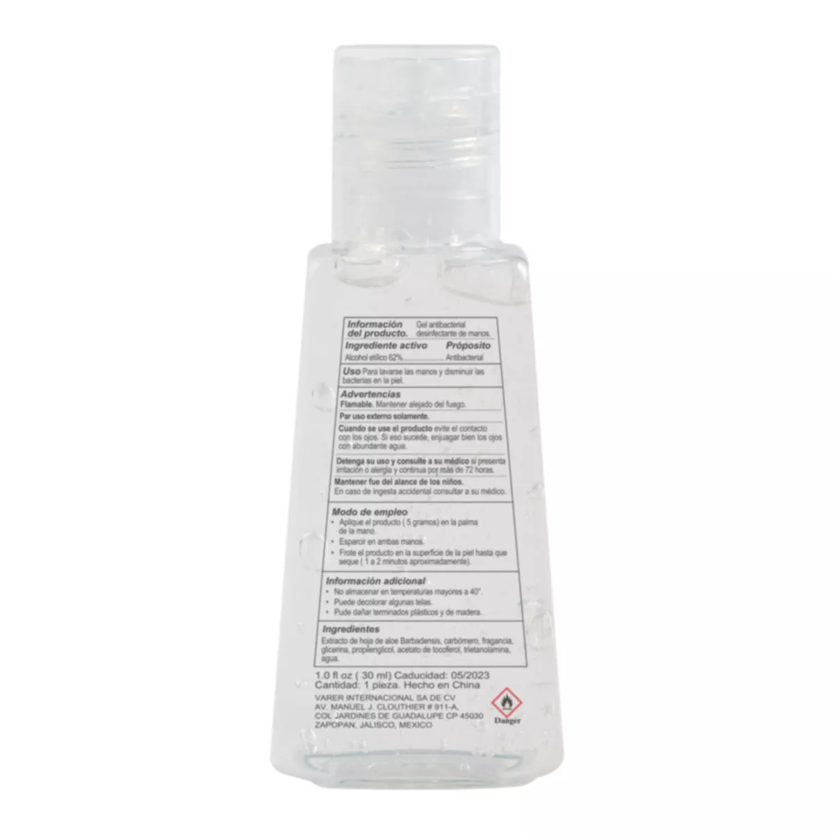 SLD 041 B SANITIZANTE EN BOTE CUADRADO blanco traslucido