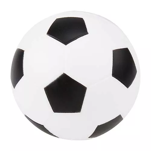 SOC 011-01 PELOTA ANTI-STRESS FúTBOL blanco con negro