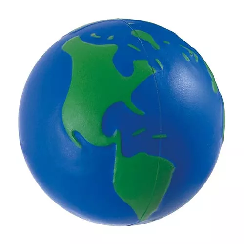 SOC 013 W PELOTA ANTI-STRESS MUNDO azul con verde