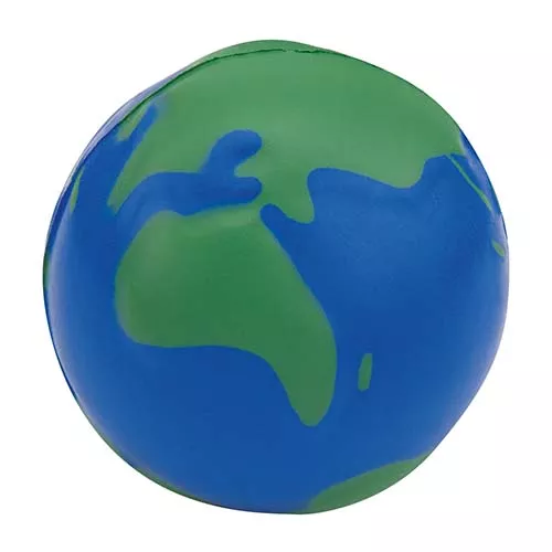 SOC 013 W PELOTA ANTI-STRESS MUNDO azul con verde