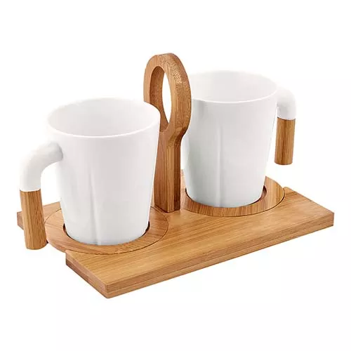 TAZ 029 B SET DE TAZAS IWAO blanco