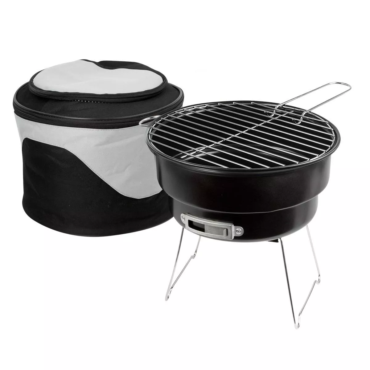 BBQ 002 ASADOR CON HIELERA CAMPING negro