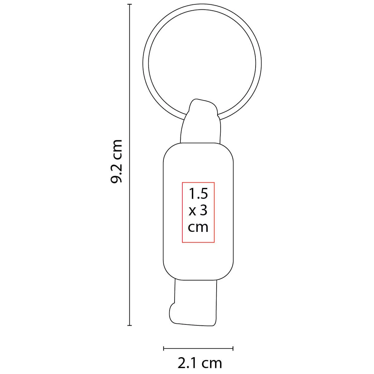 DPO 001 B LLAVERO DESTAPADOR LANCE blanco